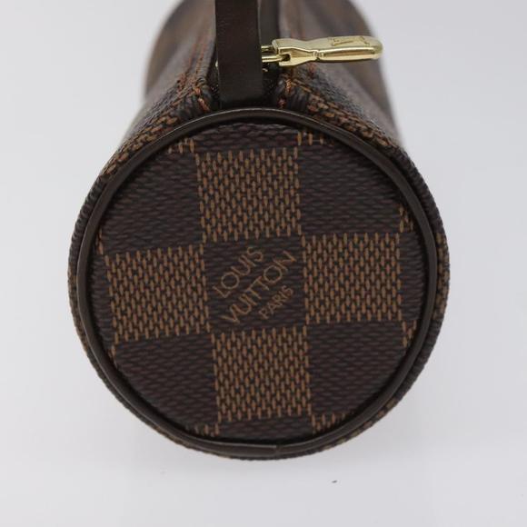LOUIS VUITTON Damier Ebene Papillon Pouch LV Auth EC343 - Picture 4 of 16